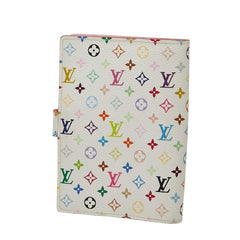 ルイ ヴィトン モノグラム マルチカラー アジェンダPM 手帳カバー R21074 ホワイト マルチカラー PVC レザー レディース LOUIS VUITTON 【中古】