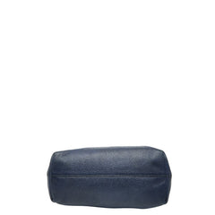 プラダ ロゴ金具 トートバッグ ショルダーバッグ 2WAY ブルー レザー レディース PRADA 【中古】