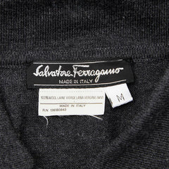 サルヴァトーレフェラガモ ニットポロ サイズ:M グレー ウール レディース Salvatore Ferragamo 【中古】