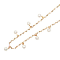 K18YG イエローゴールド アコヤパール6.3~6.4mm ネックレス レディース 【中古】