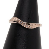 ヨンドシー K10PG ピンクゴールド ダイヤ リング 指輪 レディース 4℃ 11.5号 【中古】