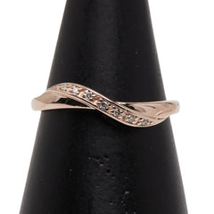 ヨンドシー K10PG ピンクゴールド ダイヤ リング 指輪 レディース 4℃ 11.5号 【中古】