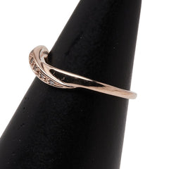 ヨンドシー K10PG ピンクゴールド ダイヤ リング 指輪 レディース 4℃ 11.5号 【中古】