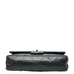 シャネル マトラッセ25 ココマーク Wフラップ チェーン ショルダーバッグ ブラック シルバー金具 ラムスキン レディース CHANEL 【中古】