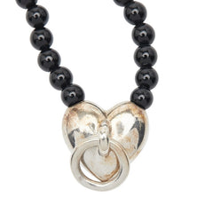 ティファニー ハートノック ネックレス シルバー ブラック SV925 シルバー オニキス レディース TIFFANY&Co. 【中古】