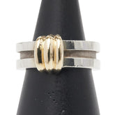 ティファニー グルーブドウィズ リング 指輪 シルバー ゴールド SV925 シルバー K18YG イエローゴールド レディース TIFFANY&Co. 【中古】