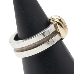 ティファニー グルーブドウィズ リング 指輪 シルバー ゴールド SV925 シルバー K18YG イエローゴールド レディース TIFFANY&Co. 【中古】