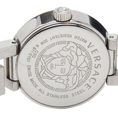 ヴェルサーチェ 腕時計 クオーツ ブラック文字盤 ステンレススチール レディース VERSACE 【中古】