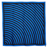 ルイ ヴィトン × ソル ルウィット スカーフ ブルー ブラック シルク レディース LOUIS VUITTON 【中古】