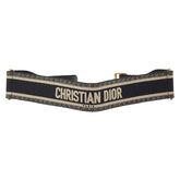 ディオール ベルト サイズ:75 ネイビー ベージュ キャンバス レザー レディース Dior 【中古】
