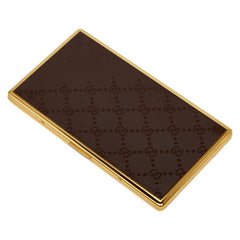 グッチ GG シェリーライン 名刺入れ カードケース ブラウン マルチカラー プラスチック メンズ GUCCI 【中古】