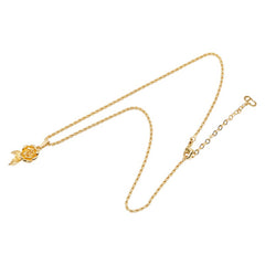 ディオール バラ モチーフ ネックレス ゴールド メッキ レディース Dior 【中古】