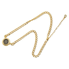 フェンディ FFロゴ ネックレス ゴールド メッキ レディース FENDI 【中古】