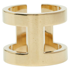 エルメス Hペルル スカーフリング ゴールド ブラウン メッキ レディース HERMES 【中古】