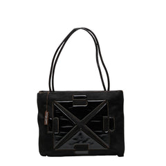 ボッテガヴェネタ ハンドバッグ ブラック ハラコ パテントレザー レディース BOTTEGAVENETA 【中古】