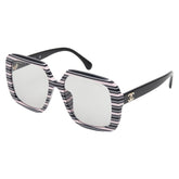 シャネル サマーソルスティス ココ ビーチ コレクション スクエア シェイプ サングラス ピンク ブラック プラスチック レディース CHANEL 【中古】