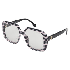 シャネル サマーソルスティス ココ ビーチ コレクション スクエア シェイプ サングラス ピンク ブラック プラスチック レディース CHANEL 【中古】