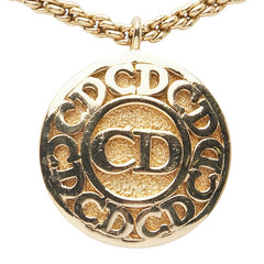 ディオール CDロゴ ネックレス ゴールド メッキ レディース Dior 【中古】