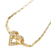 ディオール ハートモチーフ ラインストーン ネックレス ゴールド メッキ レディース Dior 【中古】