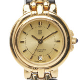 ジバンシー ベルト(社外品) 腕時計 クオーツ ゴールド文字盤 ステンレススチール レザー レディース Givenchy 【中古】