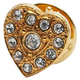 セリーヌ ハート モチーフ ブローチ ゴールド メッキ ラインストーン レディース CELINE 【中古】