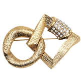 サンローラン ラインストーン ブローチ ゴールド メッキ レディース SAINT LAURENT 【中古】