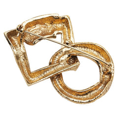 サンローラン ラインストーン ブローチ ゴールド メッキ レディース SAINT LAURENT 【中古】