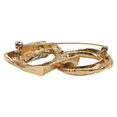 サンローラン ラインストーン ブローチ ゴールド メッキ レディース SAINT LAURENT 【中古】