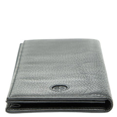 アルマーニ ロゴ 長財布 ブラック レザー レディース ARMANI 【中古】