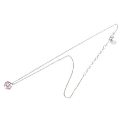 スワロフスキー クリスタル ネックレス シルバー パープル メタル レディース SWAROVSKI 中古