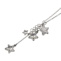 スワロフスキー 星 スター ラインストーン ネックレス シルバー メタル レディース SWAROVSKI 【中古】