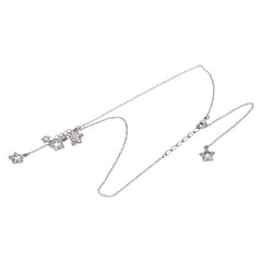 スワロフスキー 星 スター ラインストーン ネックレス シルバー メタル レディース SWAROVSKI 【中古】