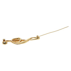 スワロフスキー ト音記号 ラインストーン ブローチ ゴールド メッキ レディース SWAROVSKI 【中古】