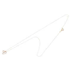 カナルヨンドシー K10PG ピンクゴールド ダイヤ ハート モチーフ ペンダントネックレス レディース canal4℃ 【中古】