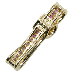 ジュネ ゴールド ピンク K18YG イエローゴールド サファイア1.85ct ダイヤ0.32ct ペンダントトップ レディース JUNE 【中古】