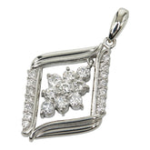 Pt900 プラチナ ダイヤ1.00ct ひし形 モチーフ ペンダントトップ レディース 【中古】