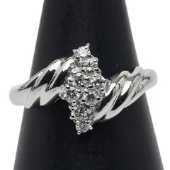 Pt850 プラチナ ダイヤ0.22ct リング 指輪 レディース 10号 【中古】