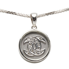 K18WG ホワイトゴールド(刻印750) ダイヤ ペンダントネックレス レディース 【中古】