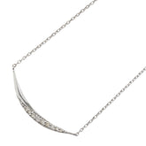 K18WG ホワイトゴールド ダイヤ ネックレス レディース 【中古】