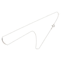 K18WG ホワイトゴールド ダイヤ ネックレス レディース 【中古】