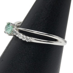 Pt900 プラチナ パライバトルマリン0.42ct ダイヤ0.16ct リング 指輪 レディース 12号 【中古】