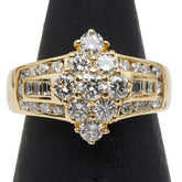 K18YG イエローゴールド ダイヤ1.37ct リング 指輪 レディース 10.5号 【中古】