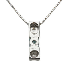 Pt950 プラチナ Pt850 プラチナ ダイヤ0.337ct ダイヤ0.10ct ネックレス レディース 【中古】