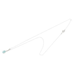 Pt900 プラチナ Pt850 プラチナ パライバトルマリン0.81 ダイヤ0.03ct ペンダントネックレス レディース 【中古】