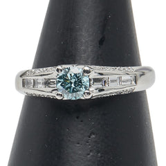 Pt900 プラチナ ダイヤ0.503ct ダイヤ0.40ct リング 指輪 レディース 16号 【中古】