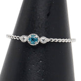 Pt900 プラチナ パライバトルマリン0.060ct ダイヤ0.026ct リング 指輪 レディース 17.5号 【中古】