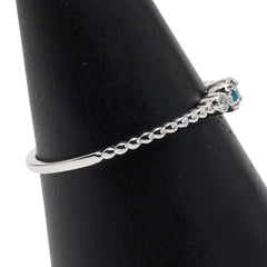 Pt900 プラチナ パライバトルマリン0.060ct ダイヤ0.026ct リング 指輪 レディース 17.5号 【中古】