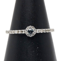 Pt900 プラチナ アレキサンドライト0.04ct ダイヤ0.26ct リング 指輪 レディース 17.5号 【中古】