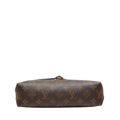 ルイ ヴィトン モノグラム サン プラシード チェーン ショルダーバッグ M43713 ブラウン スリーズ レッド PVC レザー レディース LOUIS VUITTON 【中古】