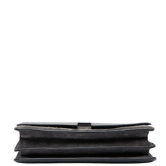 セリーヌ クラシックボックス チェーン ショルダーバッグ グレー スウェード レザー レディース CELINE 【中古】